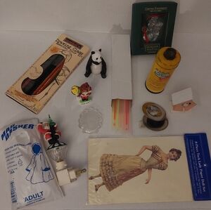 Lot Of VINTAGE Whatnots Junk Drawer Paper Dolls Bottle Xmas Plus (AA)